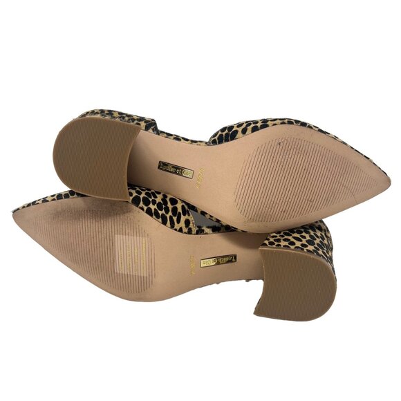 Louise Et Cie Jolon Mob Wife Leopard Cow Hair Pointed Block Heel Pump Size 6.5 - Picture 9 of 11